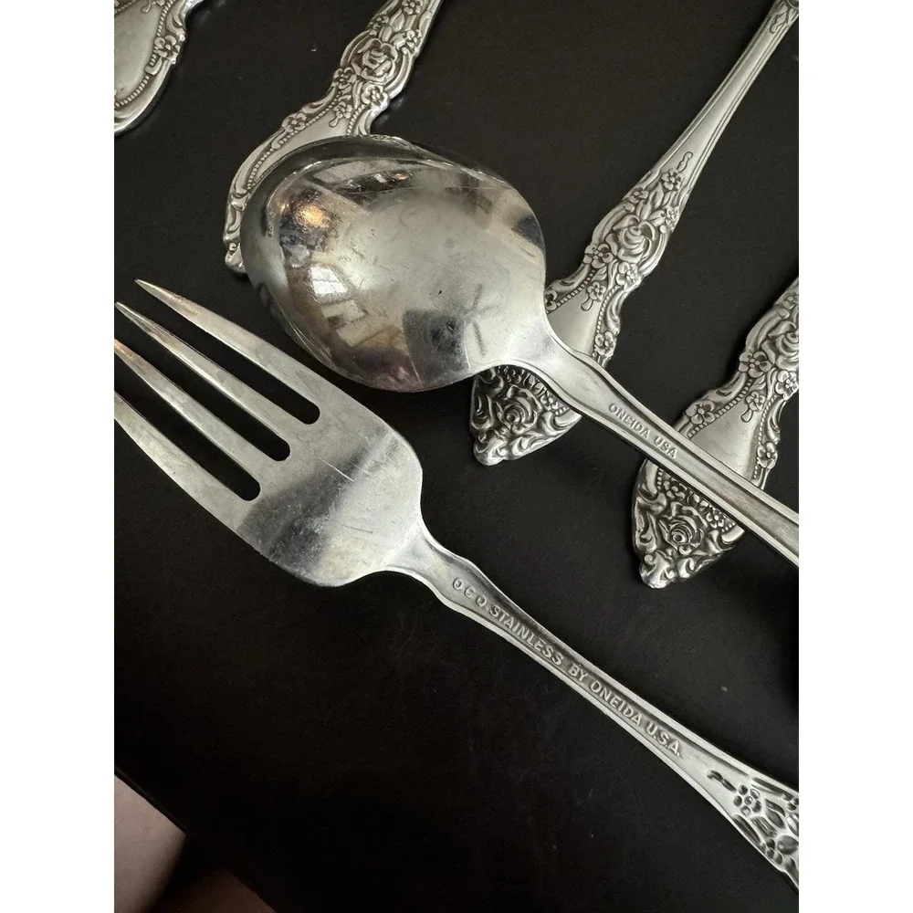 Oneida WORDSWORTH Stainless Flatware‎ 9 Pieces Spoon Fork Knife